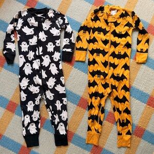 Hanna Andersson Halloween Zip-up Footless Pajama set